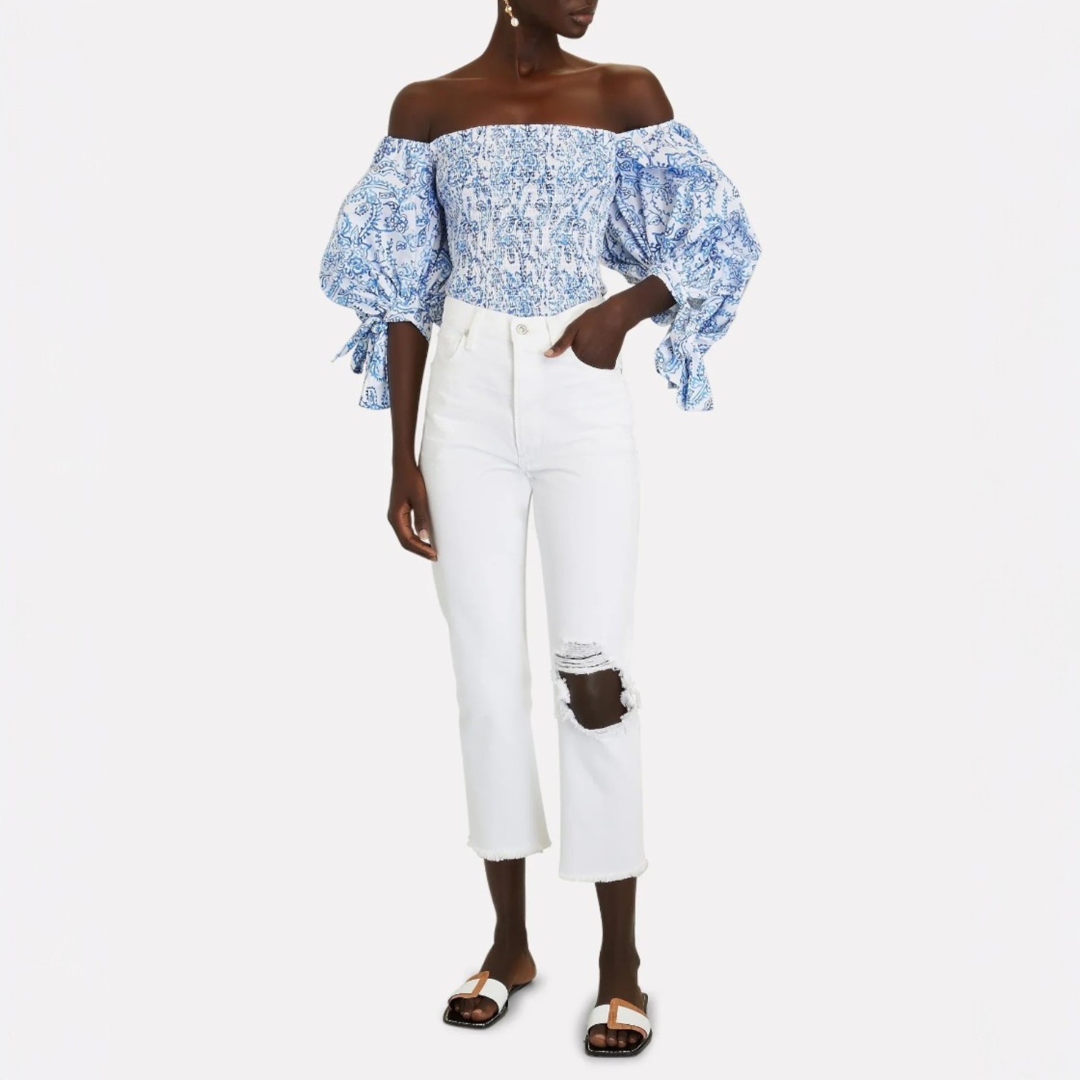 Citizens Of Humanity Charlotte Crop High Rise Straight In Fiori Size 27 Nwt